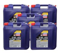 5x Original Liqui Moly 3702 Top Tec 4100 5W 40 Bidón Plástico 20L