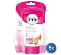 5x Paquete Veet Crema Depilatoria Corporal S.P.Normal 150