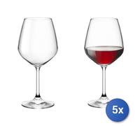 5X Paquetes 2 Copas De Vidrio Restaurante Vino Rojo Cl 57 Transparente Bormioli