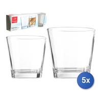 5x Paquetes 3 Vasos De Vidrio Sestriere Dof Cl 36 Transparente Bormioli