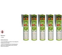 5x Petec K&D Masilla De Carrocería Y Sellador Gris 310ml