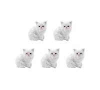 5X Realista SimulacióN Linda Peluche de Peluche Persa Blanca Gatos Juguetes Gato MuñEcas DecoracióN de Mesa NiñOs NiñOs NiñAs