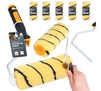 5x Rodillo Pintura 18 cm Recambio Laca Fachadas Pared Soporte Herramientas Pintor Trabajo Renovación Gran Absorción Deslizamiento Suave Acabado Profesional