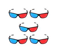 5X Rojo-Azul / Gafas 3D Estilo de Cian Anaglifo para 3D Pelicula TV