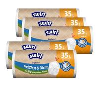5x Swirl Zugband Müllbeutel 35L ( 15 stk./ Rolle )