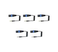 5X Tipo de Bloqueo Saramónico de 3,5 mm Una 3,5 mm TRS Una XLR Salida de Micrófono Macho Cable de Audio Universal para Receptores Inalámbricos