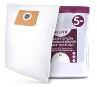 5x Vellto Bolsa para Aspiradora Compatibles con Kärcher 6.907-479.0 NT 361 351 25/1 AP 35/1 561 611 Eco H TE 40/1 Tact Bolsas de Repuesto Polvo Filtrantes