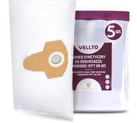 5x Vellto Bolsa para Aspiradora Compatibles con Parkside PFT 20 A1 PNTS 1250 1250/9 1300 A1/B2/C3/E4/F5 PWD 20/A1 PWDA 20-Li PWS 20-A1 20/B2 Bolsas de Repuesto Polvo Filtrantes