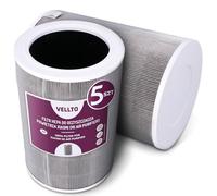 5x Vellto Filtro HEPA H13 Para Purificador De Aire Compatible con Xiaomi Mi Air Purifier 2 2S 2H 3H 2C 3C Pro Negro Gris Carbón Activo Chip RFID Repuesto Sustituible Hogar
