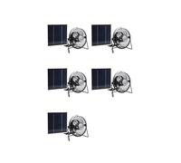 5X Ventilador Alimentado por Panel Solar, Ventilador de Escape Solar Portátil de 5 W y 4 Pulgadas para Oficina Al Aire Libre