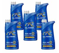 5X1 Litro MANNOL Classic 10W-40 ACEITE MOTOR API SN/CH-4 ACEA A3/B4 JASO MA2
