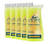 5x1 Litro Mannol Pro Cool Refrigerante Amarillo Protección Del Frío Moto Quad