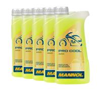 5x1 Litro Mannol Pro Cool Refrigerante Amarillo Protección Del Frío Moto Quad