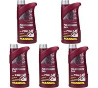 MANNOL | MAXPOWER 4X4 75W-140 | MN8102-1 | 1L | Aceite Sintético para Engranajes y Diferenciales | API GL-5 LS | Lubricación Extrema y Rendimiento Óptimo