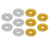 5x2 acupresión anillos de masaje dedos GRANDE PLATA Y ORO