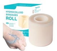 5x500Cm Apósitos Hidrocoloides Rollo hydrocolloid, Unihuby Resistente Agua Vendajes Hidrocoloidales Autoadhesivo Rollo Hidrocoloidal Vendajes Impermeables