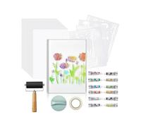 5x7 Gel Printing Plate Kit - with Acrylic Paint, Papers& Tools