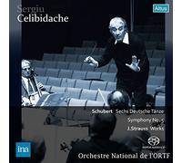 シューベルト : 6つのドイツ舞曲, 交響曲 第5番 | ヨハン・シュトラウス II世 : 皇帝円舞曲 他 (Schubert : Sechs Deutsche Tanze, Symphony No.5 | J. Strauss : Works / Sergiu Celibidache | Orchestre National de l'ORTF) [SACDシングルレイヤー]