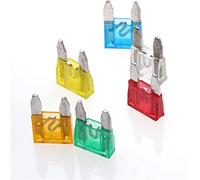 6 0pcs 5/10/15/20/25/30 amperios Mini Micro Auto Carrera Fusros Kit Tipo de cuchilla Topeador Fusible surtido for automóvil
