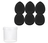 6/10 esponjas de maquillaje para dedos con correa de soporte para dedos, almohadilla de esponja de maquillaje para corrector, sombra de ojos, herramienta de maquillaje