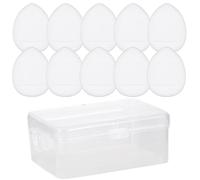 6/10 esponjas de maquillaje para dedos con correa de soporte para dedos, almohadilla de esponja de maquillaje para corrector, sombra de ojos, herramienta de maquillaje