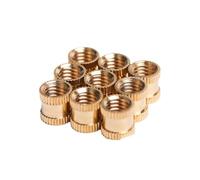 6-100 Uds. Inserto de latón tuercas termofusibles insertos de tuerca de inyección de rosca moleteada termofusible M1 M1.2 M1.4 M1.6 M1.7 M2 M2.5 M3 M4 M5 M6 M8 todos los tamaños para impresora(Length