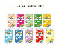 6/12/18/24pcs Mini Cuaderno Recuerdos de Mini Cuadernos 2.36 X 3.94 Pulgadas Cuaderno Encuadernado Memo Cuadernos Pequeños de Bolsillo de Oficina Estilo Aleatorio