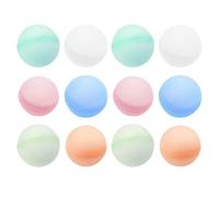 6/12/18 bombas de agua reutilizables | bolas de agua reutilizables | globos de agua de silicona coloridos waterpolo estilo conejo | piscina playa juguetes al aire libre exterior verano (monocolor, 12)