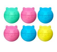 6/12/18 bombas de agua reutilizables | bolas de agua reutilizables | globos de agua de silicona coloridos | waterpolo estilo conejo | piscina playa juguete al aire libre | bomba de agua (gato, 6)