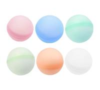 6/12/18 bombas de agua reutilizables | bolas de agua reutilizables | globos de agua de silicona coloridos | waterpolo estilo conejo | piscina playa juguete al aire libre | bomba de agua (monocolor, 6)