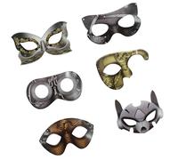 6/12/24 Piezas DIY Papel Pintado Mascarilla Mache Halloween Cosplay Máscara Masqurade Media Facial Regalos Media Cara Media Cara, 6 unidades, Talla única