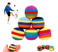 6/12/24PCS Set Hacky De Punto, Juego De Sacos Calzado Punto Hechos A Mano, Patrón Geométrico Multicolor Colorido, Juguete Sacos Calzado for Fiesta Al Aire Libre Paquete(6pcs)