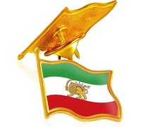 6/12/50 pines de solapa de bandera de Persia de Irán, metal a granel, león iraní, sol y corona, regalos de la serie de recuerdos