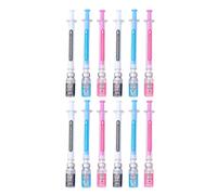 6/12 bolígrafos de gel con temática de inoculador de 0,38 mm, tinta negra, tinta de gel, para médicos, enfermeras, personal sanitario, escritura creativa