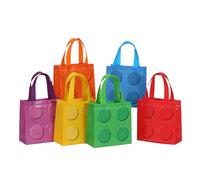 6/12 bolsas de tela no tejida, pequeñas bolsas de regalo con asas para cumpleaños, graduación, Pascua, día del padre, día de la madre, vacaciones