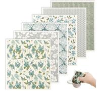 6/12 paños de cocina suecos reutilizables, paños de limpieza absorbentes lavables, paños de esponja de celulosa suave, paños de cocina para cocina, ventana, barra de bar