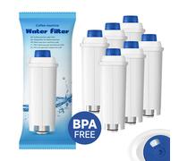6/12 Paquete de Filtros de Agua para Máquinas de Café DeLonghi , ECAM, , , , EC, Serie BC, DLSC002, SER3017 y 5513292811, Compatible con Máquinas de Café y Espresso
