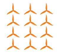 6/12 Pares 51466 V2 5 Pulgadas M5 Agujero 3 hélices de Tres Hojas hélice CW CCW FPV for 2207 2306 Motor sin escobillas FPV Drone(6Pairs Tiger Orange)
