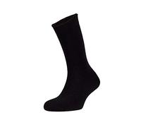 6/12 Pares de Calcetines Térmicos para Hombre, Sin Goma NO oprime la Circulación + Rizo interior, calcetín de Descanso (12 Pares Negros)