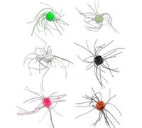 6/12 pcs Fishing Lure Kit, Fuzzy Dice Fishing Lure, Dice Baits for Bass, PVC Lure Slow Sinking Flexible Bass Lures for Catfish and Perch (6pcs)