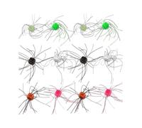 6/12 piezas Fishing Lure Kit, Fuzzy Dice Fishing Lure, Dice Baits for Bass, Lure Slow Lure Flexible Bass Lures for Catfish and Perch (12 pcs)