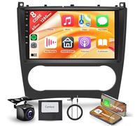 [6+128G 8 Core]Android Radio Coche para Mercedes Benz Class C/GLK W203 W209 C180 C200 C203 C209 A209 2004-2011 9'' Pantalla con Carplay Android Auto Wireless GPS WiFi Mirror Link Bluetooth FM/RDS/DSP