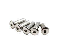 6/12pc 304 Tuercas De Acoplamiento Hexagonales Cabeza Plana Biselada Acero Inoxidable Bloqueo Junta Abrazadera M2-M10(60mm,M5(od 6) x6pcs)