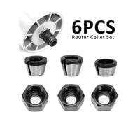 6/12PCS 6/635/8mm Milling Cutter Collet Adapter Collets Chuck Engraving Trimming Machine Electric Milling Cutter Accessories Edition