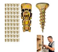6×14mm Short Expansion Screw Set For Cabinet Hinge Repair & Stripped Thread Restoration, Door Hinge Thread Repair Screws, Cabinet Hinges Repairs Kit To Stop Sagging Easy to Install (50)