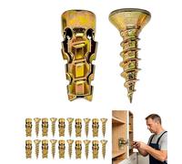 6×14mm Short Expansion Screw Set For Cabinet Hinge Repair & Stripped Thread Restoration, Door Hinge Thread Repair Screws, Cabinet Hinges Repairs Kit To Stop Sagging Easy to Install (10)