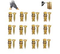 6×14mm Short Expansion Screw Set for Cabinet Hinge Repair & Stripped Thread Restoration, Hinge Repair Plate Alternative, Cabinet Restoration Hardware Kit (60Pcs)