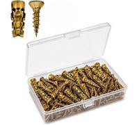 6×14mm Short Expansion Screw Set for Cabinet Hinge Repair & Stripped Thread Restoration, Short Expansion wall Anchors, Metal Anchors with Screws for Cupboard Wardrobe Door Tile Wood Stone (100)
