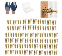 6×14mm Short Expansion Screw Set,Hinge Repair Screw & Expansion Anchor,Stripped Thread Restoration Anchors,Short Expansion Wall Anchors for Cabinet Hinge Repair (60 pcs)
