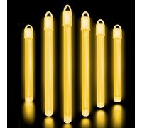6" (15.2cm) Barras Luminosas Fluorescentes Amarillo - 100 Uds. Barrras Luminosas en Bulk para Accesorios de Fiesta de Cumpleaños, Bodas y Decoración de Carnaval - ¡Brilla con los Glow Stick!